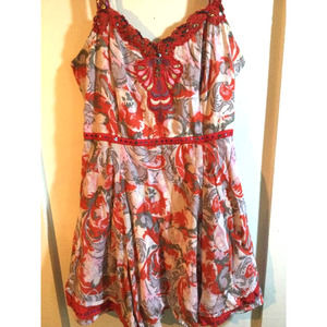 Free People Embroidered Beaded Sequin Mini Sun Dress